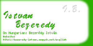 istvan bezeredy business card