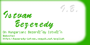 istvan bezeredy business card